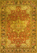 Medallion Yellow Traditional Rug, tr23yw