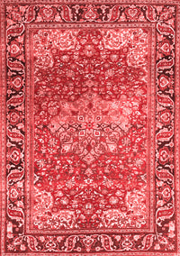 Medallion Red Traditional Rug, tr23red