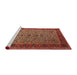 Sideview of Machine Washable Traditional Tomato Red Rug, wshtr24