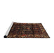 Sideview of Machine Washable Traditional Night Red Rug, wshtr2400