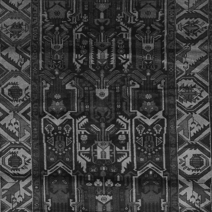 Serging Thickness of Machine Washable Persian Gray Traditional Rug, wshtr2400gry