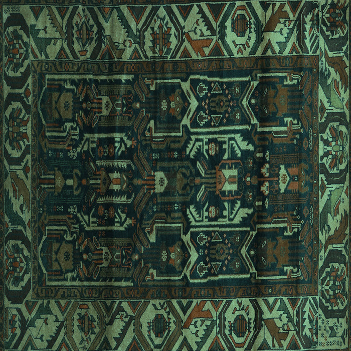 Square Persian Turquoise Traditional Rug, tr2400turq