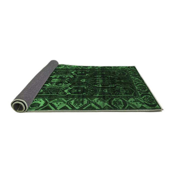 Sideview of Persian Emerald Green Traditional Rug, tr2400emgrn