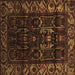 Square Persian Brown Traditional Rug, tr2400brn
