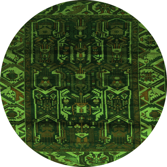 Machine Washable Persian Green Traditional Area Rugs, wshtr2400grn