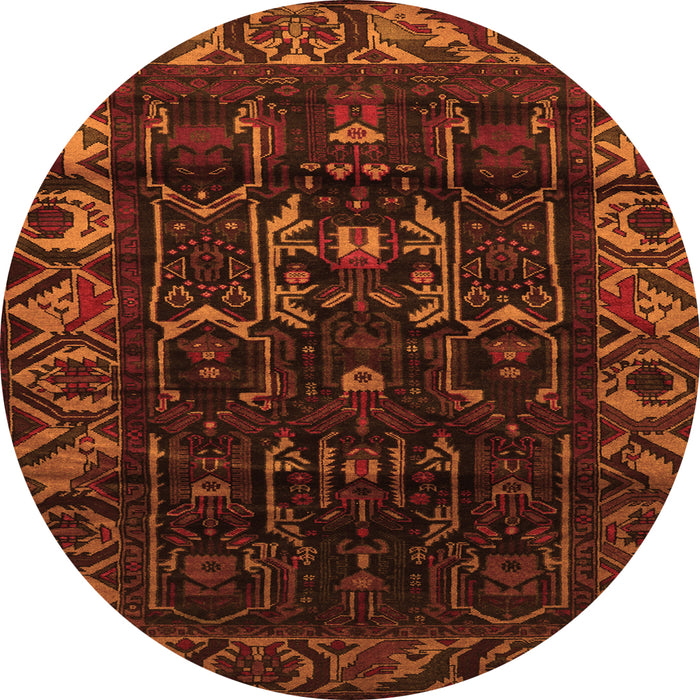 Square Persian Orange Traditional Rug, tr2400org
