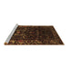 Sideview of Machine Washable Persian Brown Traditional Rug, wshtr2400brn