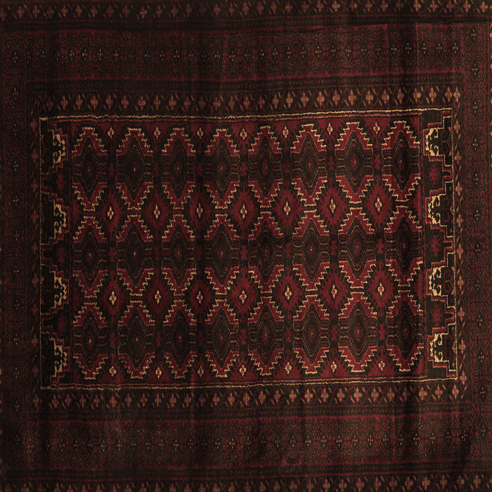 Square Southwestern Brown Country Rug, tr2401brn