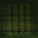 Serging Thickness of Southwestern Green Country Rug, tr2401grn