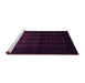 Sideview of Machine Washable Southwestern Purple Country Area Rugs, wshtr2401pur