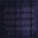 Square Southwestern Blue Country Rug, tr2401blu