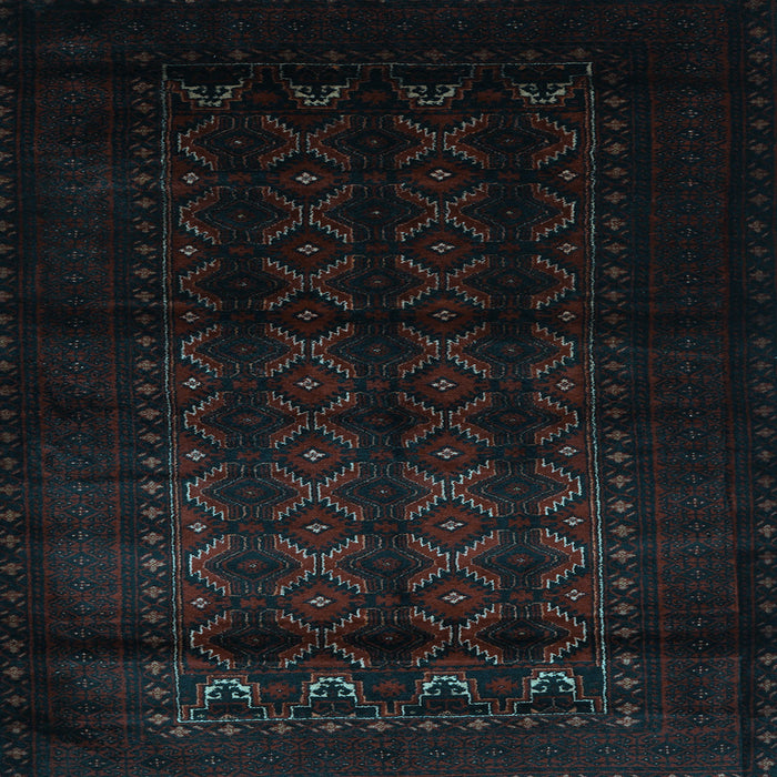 Square Machine Washable Southwestern Light Blue Country Rug, wshtr2401lblu