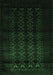 Machine Washable Southwestern Emerald Green Country Area Rugs, wshtr2401emgrn