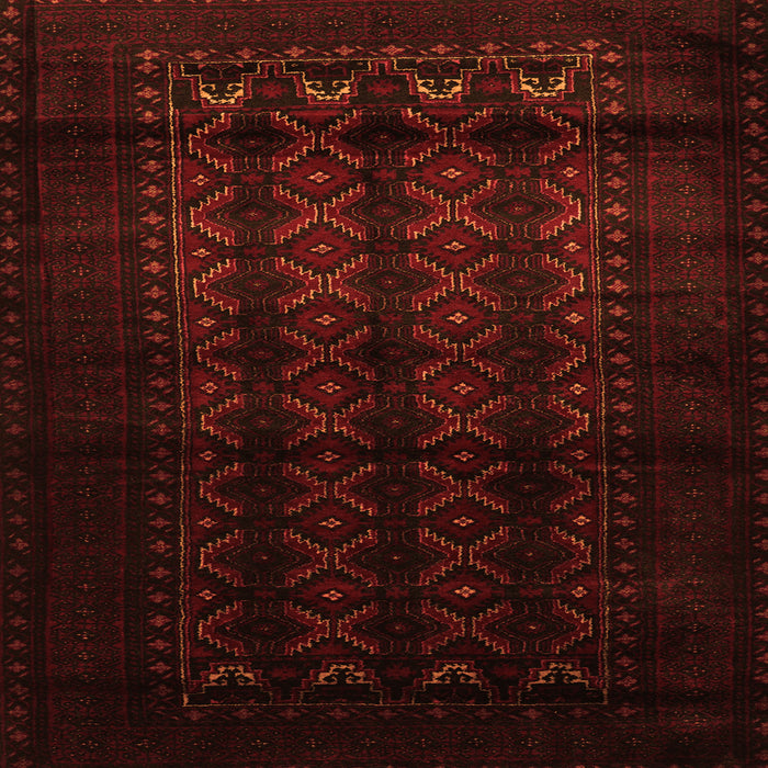 Round Machine Washable Southwestern Orange Country Area Rugs, wshtr2401org