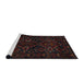 Sideview of Machine Washable Traditional Burgundy Brown Rug, wshtr2402