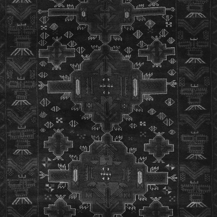 Serging Thickness of Machine Washable Persian Gray Traditional Rug, wshtr2402gry