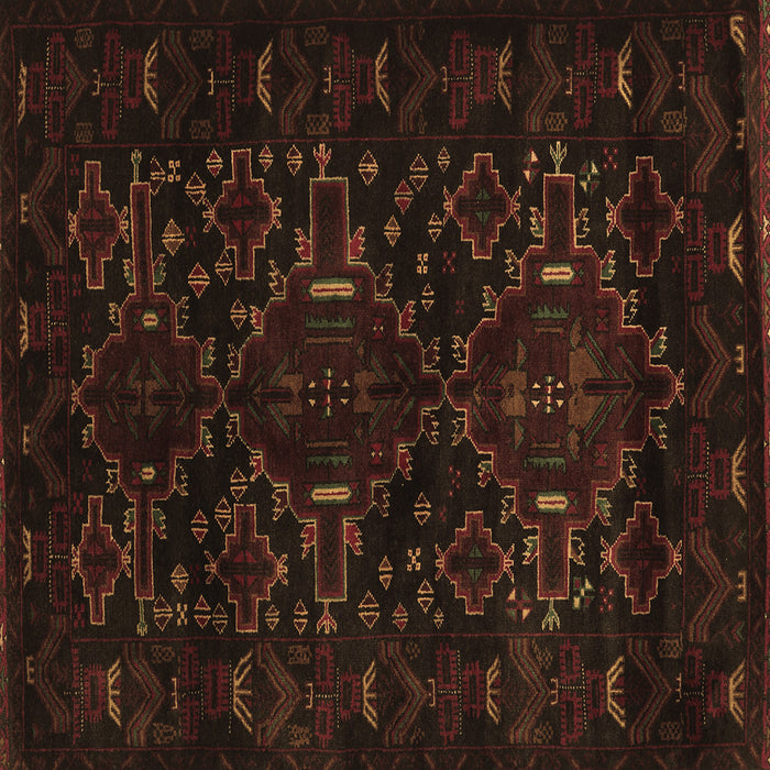 Square Machine Washable Persian Brown Traditional Rug, wshtr2402brn