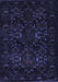 Machine Washable Persian Blue Traditional Rug, wshtr2402blu