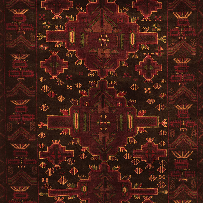 Serging Thickness of Machine Washable Persian Orange Traditional Area Rugs, wshtr2402org