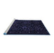 Sideview of Machine Washable Persian Blue Traditional Rug, wshtr2402blu