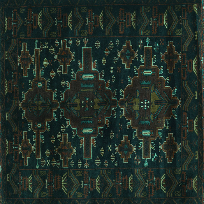 Square Persian Turquoise Traditional Rug, tr2402turq