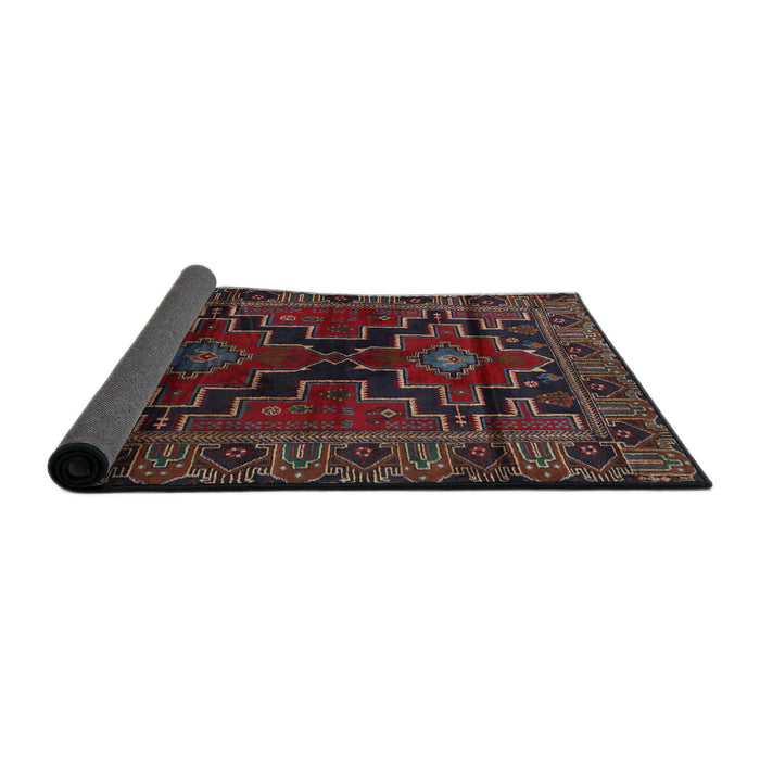 Sideview of Traditional Deep Red Persian Rug, tr2403
