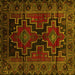 Square Persian Yellow Traditional Rug, tr2403yw