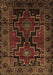 Machine Washable Persian Brown Traditional Rug, wshtr2403brn