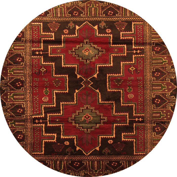 Machine Washable Persian Orange Traditional Area Rugs, wshtr2403org