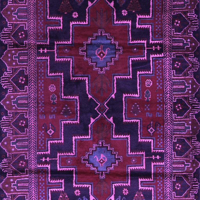 Machine Washable Persian Purple Traditional Area Rugs, wshtr2403pur