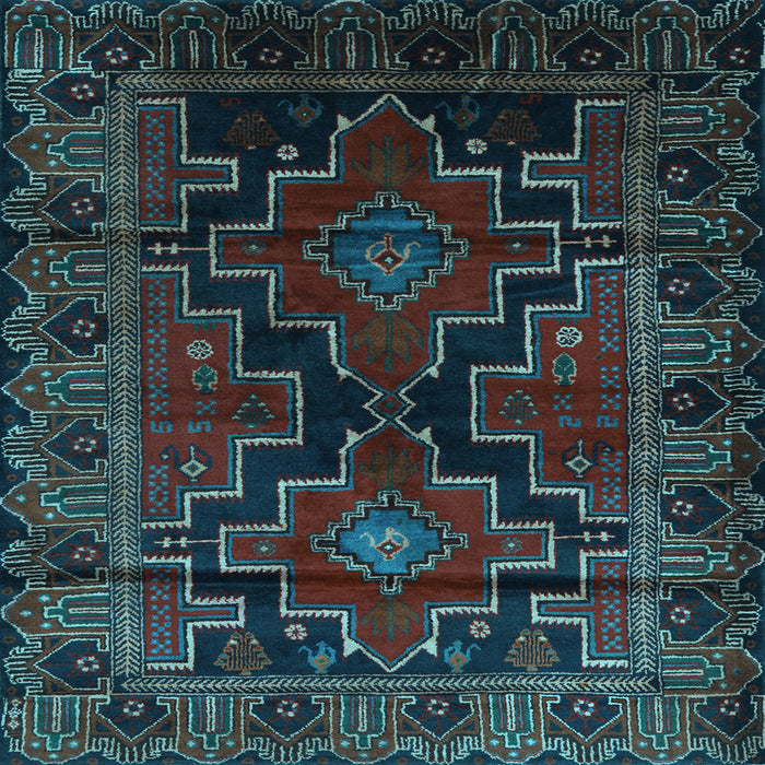 Square Persian Light Blue Traditional Rug, tr2403lblu