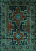 Machine Washable Persian Turquoise Traditional Area Rugs, wshtr2403turq