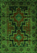 Serging Thickness of Machine Washable Persian Green Traditional Area Rugs, wshtr2403grn