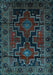 Machine Washable Persian Light Blue Traditional Rug, wshtr2403lblu