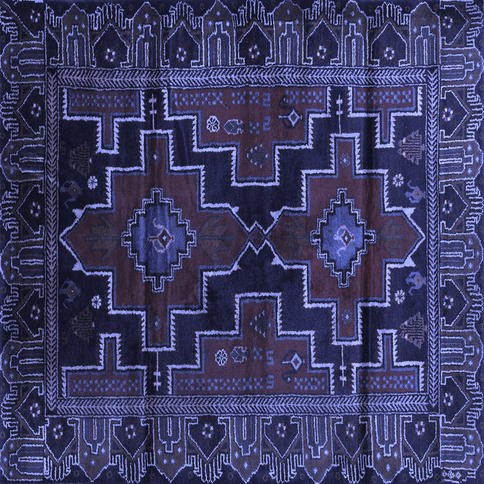 Square Persian Blue Traditional Rug, tr2403blu