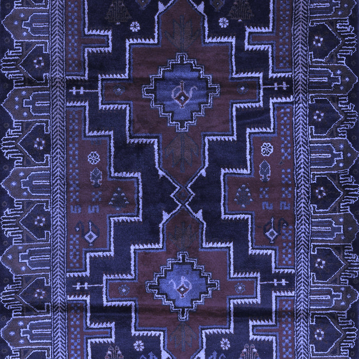 Machine Washable Persian Blue Traditional Rug, wshtr2403blu