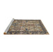 Sideview of Machine Washable Traditional Dark Brown Rug, wshtr2404