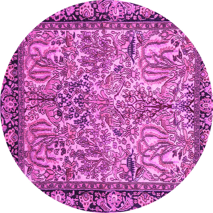 Round Persian Pink Traditional Rug, tr2404pnk