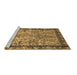 Sideview of Machine Washable Persian Brown Traditional Rug, wshtr2404brn