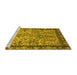 Sideview of Machine Washable Persian Yellow Traditional Rug, wshtr2404yw