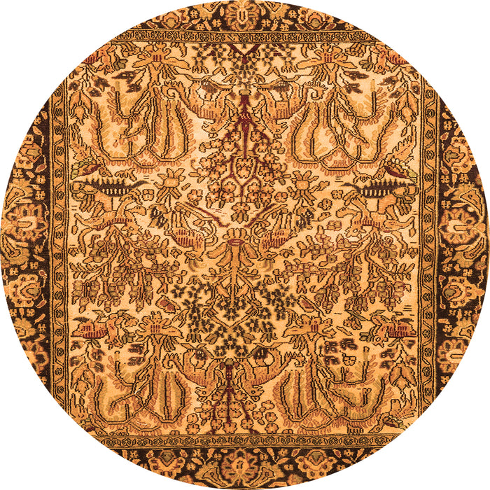 Square Persian Orange Traditional Rug, tr2404org