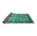 Sideview of Persian Turquoise Traditional Rug, tr2404turq