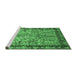 Sideview of Machine Washable Persian Emerald Green Traditional Area Rugs, wshtr2404emgrn