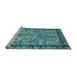 Sideview of Machine Washable Persian Light Blue Traditional Rug, wshtr2404lblu