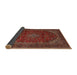 Sideview of Traditional Saffron Red Persian Rug, tr2405