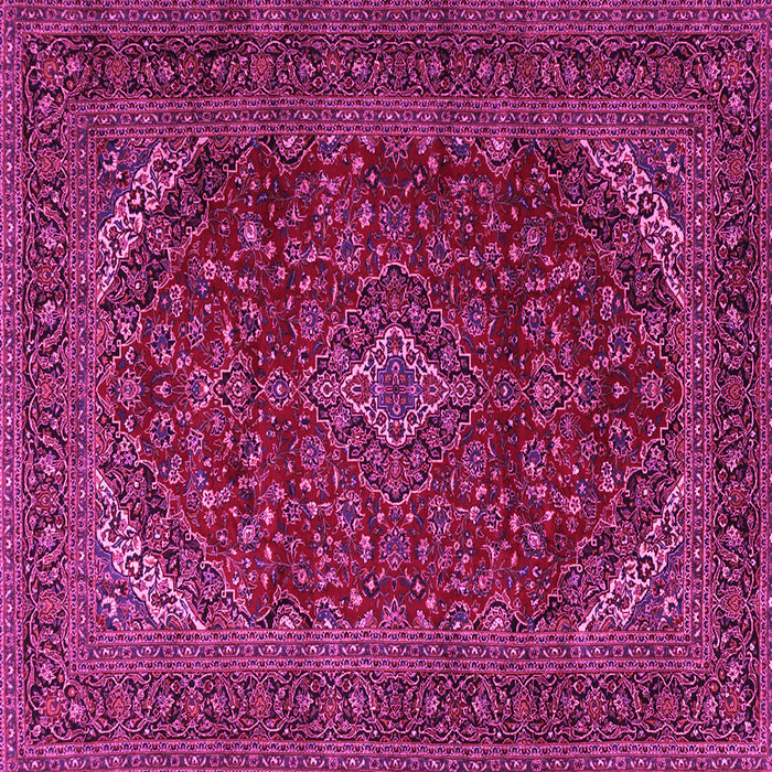 Square Machine Washable Persian Pink Traditional Rug, wshtr2405pnk