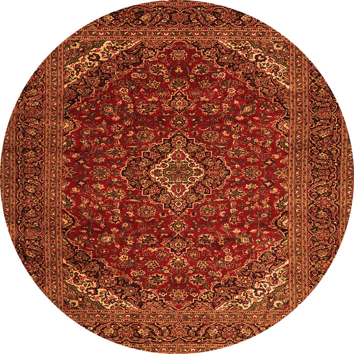 Machine Washable Persian Orange Traditional Area Rugs, wshtr2405org