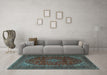 Machine Washable Persian Light Blue Traditional Rug in a Living Room, wshtr2405lblu