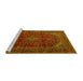 Sideview of Machine Washable Persian Yellow Traditional Rug, wshtr2405yw