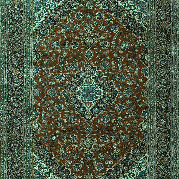 Machine Washable Persian Turquoise Traditional Area Rugs, wshtr2405turq